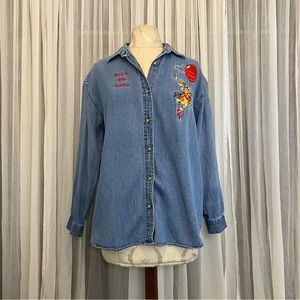 Vintage Disney Winnie the Pooh Denim Top